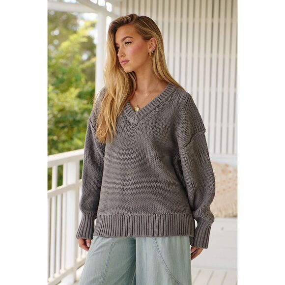 Free People Alli Oversized Chunky Heavy Sweater Medium - Picture 11 of 16